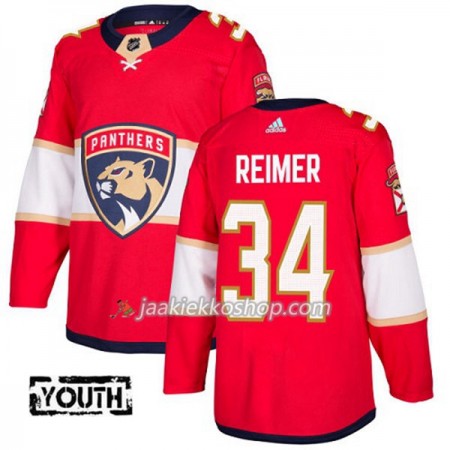 Lapsille NHL Florida Panthers Pelipaita James Reimer 34 Adidas 2017-2018 Punainen Authentic